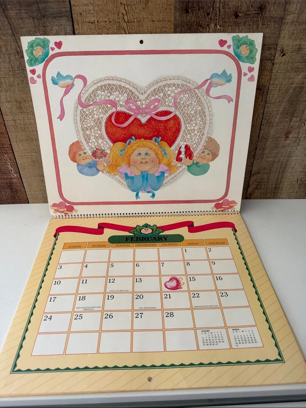 Vintage 1985 Cabbage Patch Kids 12-Month Calendar